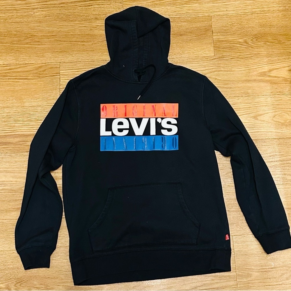 LEVI’S Black Long Sleeve Hooded Sweatshirt